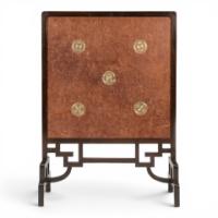 An Anglo-Japanese Fire Screen with Embossed Leather Designs by E. W. Godwin - Thumbnail 2