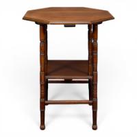 Gillow & Co. Attributed, In the style of E. W. Godwin, Aesthetic Movement Two-Tier Walnut Side Table - Thumbnail 2