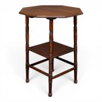 Gillow & Co. Attributed, In the style of E. W. Godwin, Aesthetic Movement Two-Tier Walnut Side Table