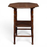 Gillow & Co. Attributed, In the style of E. W. Godwin, Aesthetic Movement Two-Tier Walnut Side Table - Thumbnail 4