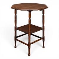 Gillow & Co. Attributed, In the style of E. W. Godwin, Aesthetic Movement Two-Tier Walnut Side Table - Thumbnail 3
