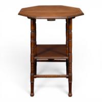 Gillow & Co. Attributed, In the style of E. W. Godwin, Aesthetic Movement Two-Tier Walnut Side Table - Thumbnail 17