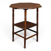 Gillow & Co. Attributed, In the style of E. W. Godwin, Aesthetic Movement Two-Tier Walnut Side Table - Thumbnail 14