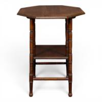 Gillow & Co. Attributed, In the style of E. W. Godwin, Aesthetic Movement Two-Tier Walnut Side Table - Thumbnail 15