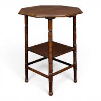 Gillow & Co. Attributed, In the style of E. W. Godwin, Aesthetic Movement Two-Tier Walnut Side Table - Thumbnail 16