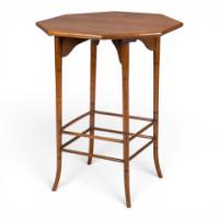 E. W. Godwin Attributed Aesthetic Movement Walnut Octagonal Side Table - Thumbnail 4