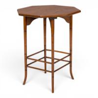 E. W. Godwin Attributed Aesthetic Movement Walnut Octagonal Side Table - Thumbnail 1