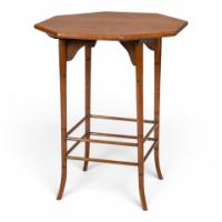 E. W. Godwin Attributed Aesthetic Movement Walnut Octagonal Side Table - Thumbnail 6
