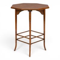 E. W. Godwin Attributed Aesthetic Movement Walnut Octagonal Side Table - Thumbnail 5