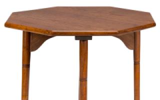 E. W. Godwin Attributed Aesthetic Movement Walnut Octagonal Side Table - Thumbnail 10
