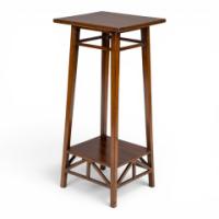 E. W. Godwin for William Watt, Attributed. Walnut Plant Stand with Angular Supports - Thumbnail 4