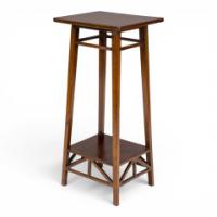 E. W. Godwin for William Watt, Attributed. Walnut Plant Stand with Angular Supports - Thumbnail 8