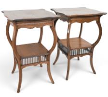 E. W. Godwin, Style of. A Pair of Ash Arts & Crafts Anglo-Japanese Side Tables