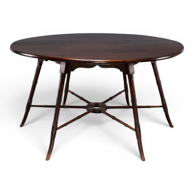 E. W. Godwin. An Anglo-Japanese Aesthetic Movement Walnut Centre or Dining Table