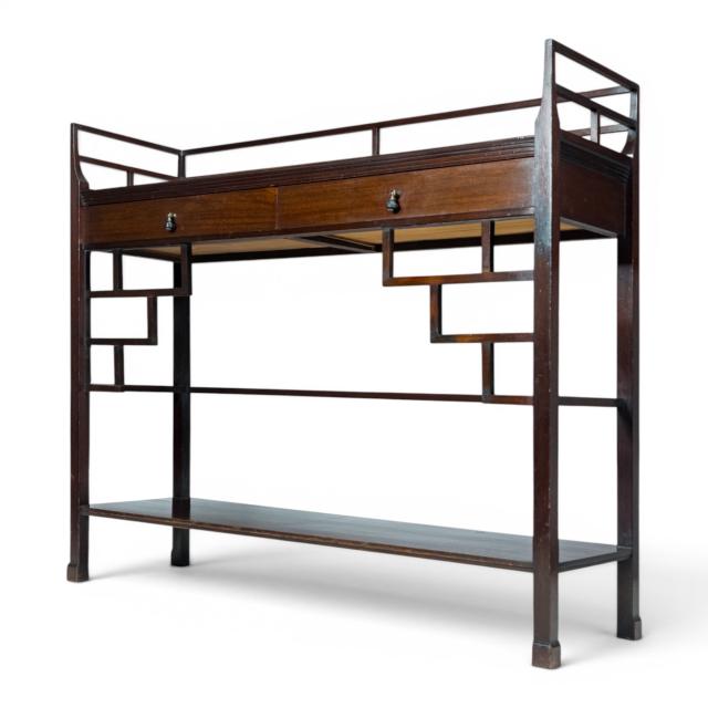 E. W. Godwin Attributed Anglo-Japanese Walnut Buffet or Hall Table
