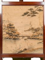 E. W. Godwin Attributed, an Anglo-Japanese Four-fold Screen with Japanese Silk Scenes - Thumbnail 10