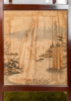 E. W. Godwin Attributed, an Anglo-Japanese Four-fold Screen with Japanese Silk Scenes - Thumbnail 14