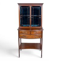 Collinson & Lock. Aesthetic Movement Anglo-Japanese Glazed Walnut Side Cabinet