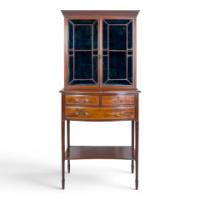 E. W. Godwin Attributed, Made by Collinson & Lock, Mahogany Display Cabinet