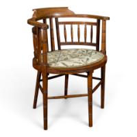 E. W. Godwin Attributed, Made by Gillows, Aesthetic Walnut Armchair