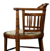 E. W. Godwin Attributed, Made by Gillows, Aesthetic Walnut Armchair - Thumbnail 13