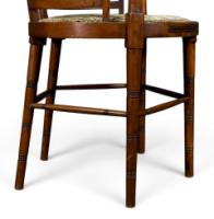E. W. Godwin Attributed, Made by Gillows, Aesthetic Walnut Armchair - Thumbnail 17
