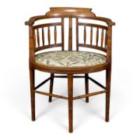 E. W. Godwin Attributed, Made by Gillows, Aesthetic Walnut Armchair - Thumbnail 2