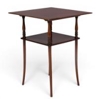 E. W. Godwin Attributed, Probably Made by William Watt, Walnut Two Tier Table - Thumbnail 5