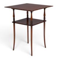 E. W. Godwin Attributed, Probably Made by William Watt, Walnut Two Tier Table - Thumbnail 3