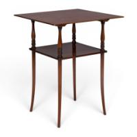 E. W. Godwin Attributed, Probably Made by William Watt, Walnut Two Tier Table - Thumbnail 9
