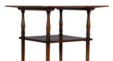 E. W. Godwin Attributed, Probably Made by William Watt, Walnut Two Tier Table - Thumbnail 11