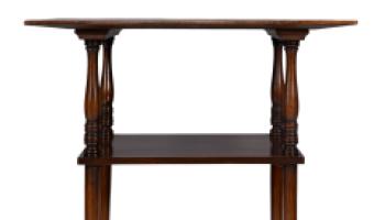 E. W. Godwin Attributed, Probably Made by William Watt, Walnut Two Tier Table - Thumbnail 14