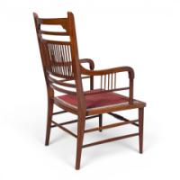 E. W. Godwin for William Watt, Anglo-Japanese Walnut Armchair with Spindle Back - Thumbnail 7
