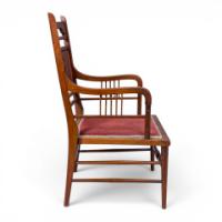E. W. Godwin for William Watt, Anglo-Japanese Walnut Armchair with Spindle Back - Thumbnail 8