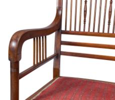E. W. Godwin for William Watt, Anglo-Japanese Walnut Armchair with Spindle Back - Thumbnail 11