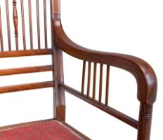 E. W. Godwin for William Watt, Anglo-Japanese Walnut Armchair with Spindle Back - Thumbnail 10