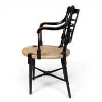 E. W. Godwin for William Watt, Old English Ebonised Beech and Cane Armchair - Thumbnail 4