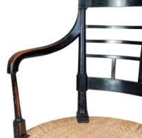 E. W. Godwin for William Watt, Old English Ebonised Beech and Cane Armchair - Thumbnail 15