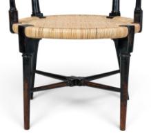 E. W. Godwin for William Watt, Old English Ebonised Beech and Cane Armchair - Thumbnail 17