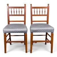 Philip Webb for Morris and Co Attributed, Pair of Sussex Beech Side Chairs - Thumbnail 2