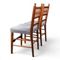 Philip Webb for Morris and Co Attributed, Pair of Sussex Beech Side Chairs - Thumbnail 4