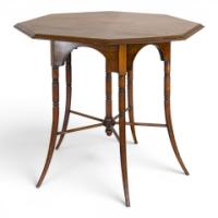 E. W. Godwin, Made by William Watt, Aesthetic Octagonal Five Legged Table - Thumbnail 2