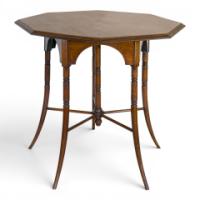 E. W. Godwin, Made by William Watt, Aesthetic Octagonal Five Legged Table - Thumbnail 3