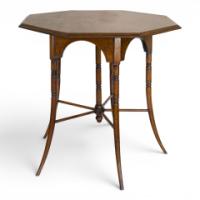 E. W. Godwin, Made by William Watt, Aesthetic Octagonal Five Legged Table - Thumbnail 4