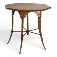 E. W. Godwin, Made by William Watt, Aesthetic Octagonal Five Legged Table - Thumbnail 5
