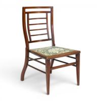 E. W. Godwin Attributed, Aesthetic Walnut Side Chair with Horizontal Back Rails - Thumbnail 1