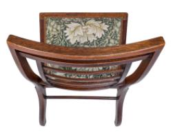 E. W. Godwin Attributed, Aesthetic Walnut Side Chair with Horizontal Back Rails - Thumbnail 9