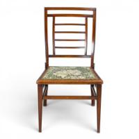 E. W. Godwin Attributed, Aesthetic Walnut Side Chair with Horizontal Back Rails - Thumbnail 2