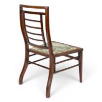 E. W. Godwin Attributed, Aesthetic Walnut Side Chair with Horizontal Back Rails - Thumbnail 7