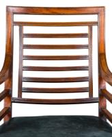 E. W. Godwin Attributed, Aesthetic Movement Walnut Armchair with Green Leather - Thumbnail 9